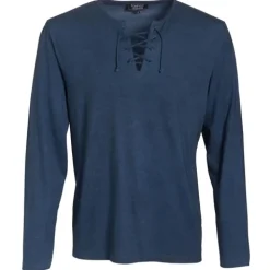 Tee-shirt lacé indigo