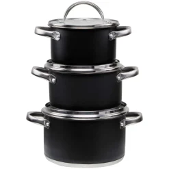 Trio casseroles et couvercles