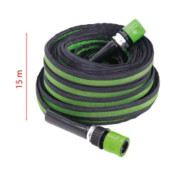 Tuyau d’arrosage plat avec raccords