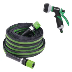 Tuyau d’arrosage plat avec raccords