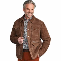 Veste cuir velours