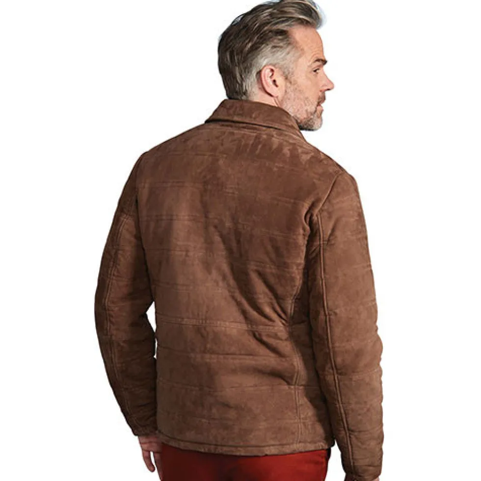 Veste cuir velours