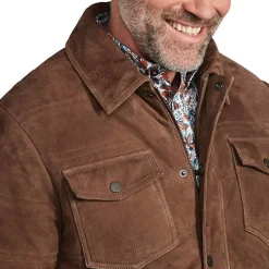 Veste cuir velours