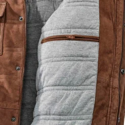 Veste cuir velours