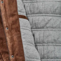 Veste cuir velours