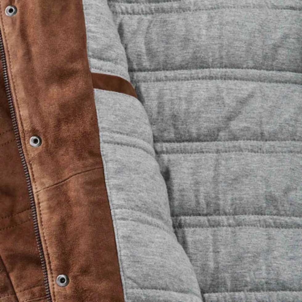 Veste cuir velours