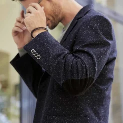 Veste tweed laine et soie