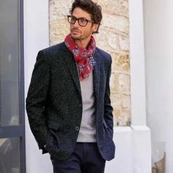Veste tweed laine et soie