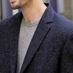 Veste tweed laine et soie