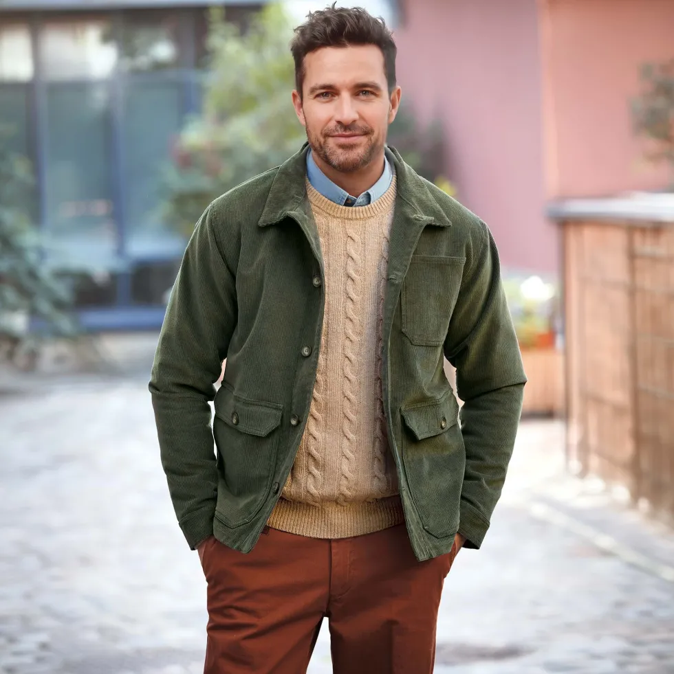 Veste velours country-chic